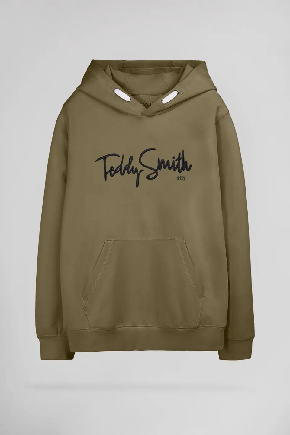 Teddy Smith S-Evry Hoody JR felpa cappuccio kaki bambino