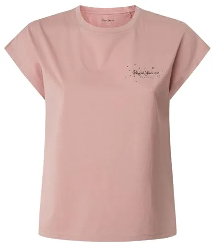 Pepe Jeans Lorena t-shirt donna bianco strass