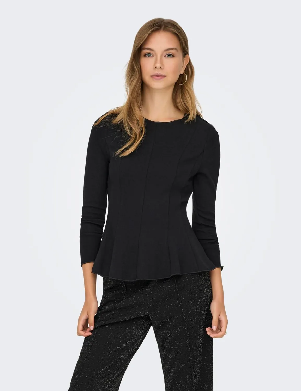 ONLY Onlkenya top peplum scollo rotondo elegante