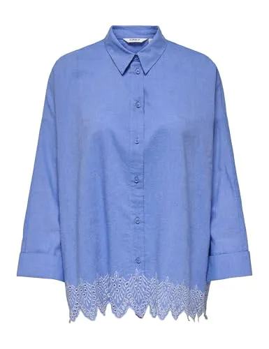 ONLY Onlgraces Tulum camicia ricamata maniche lunghe