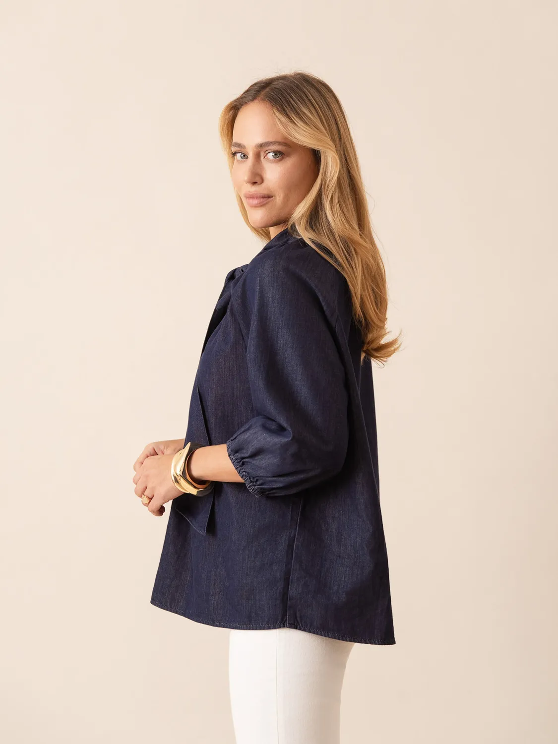 Oraije Charlotte camicia denim oversize brut