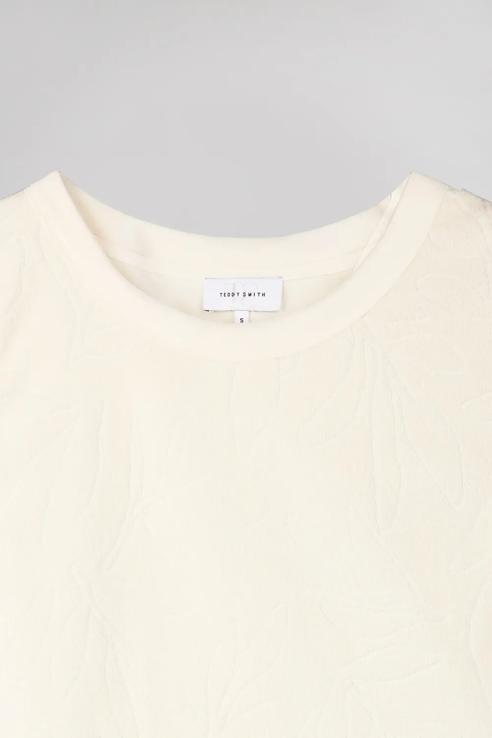 Teddy Smith T-Noisette Top Donna Bianco Jacquard