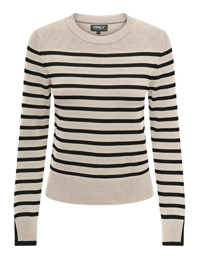 ONLY Onlkalana maglione a righe Whitecap Grigio XS