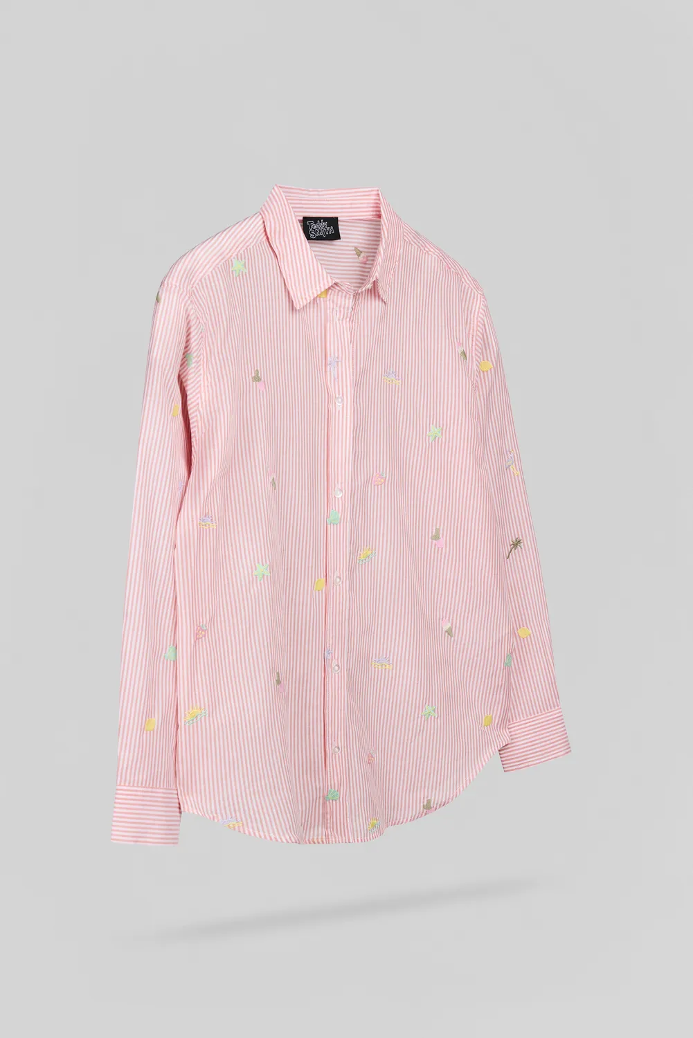 Teddy Smith C-Louisy ML Peach camicia righe voile