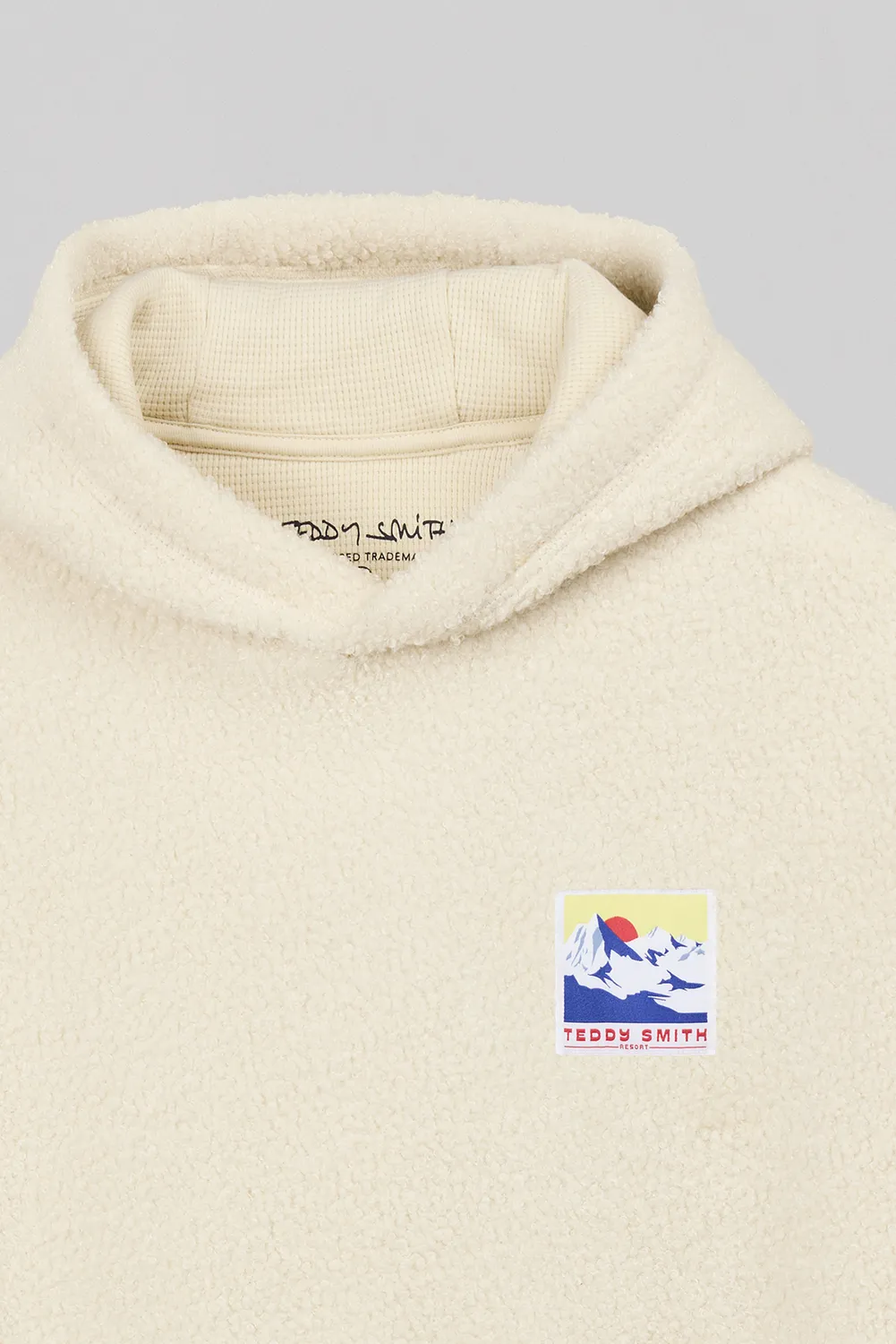 Teddy Smith S-Oft Hoody Jr Felpa Bambino Crema Sherpa