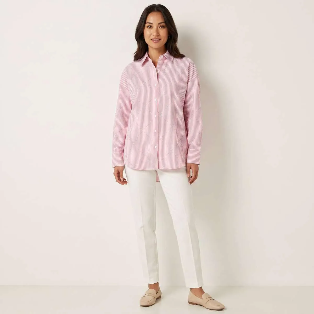 ONLY Onlzelena LS Reg Pearl camicia rosa XS manica lunga