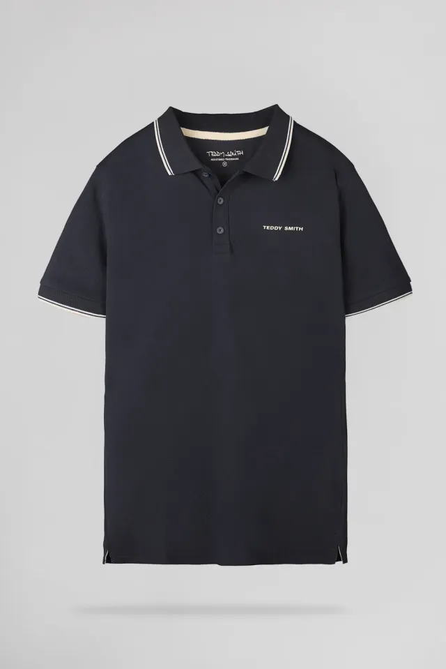 Teddy Smith Pasian 2 Polo Uomo Dark Navy Cotone