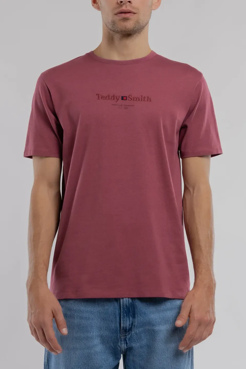 Teddy Smith T-Jim MC maglietta uomo lampone