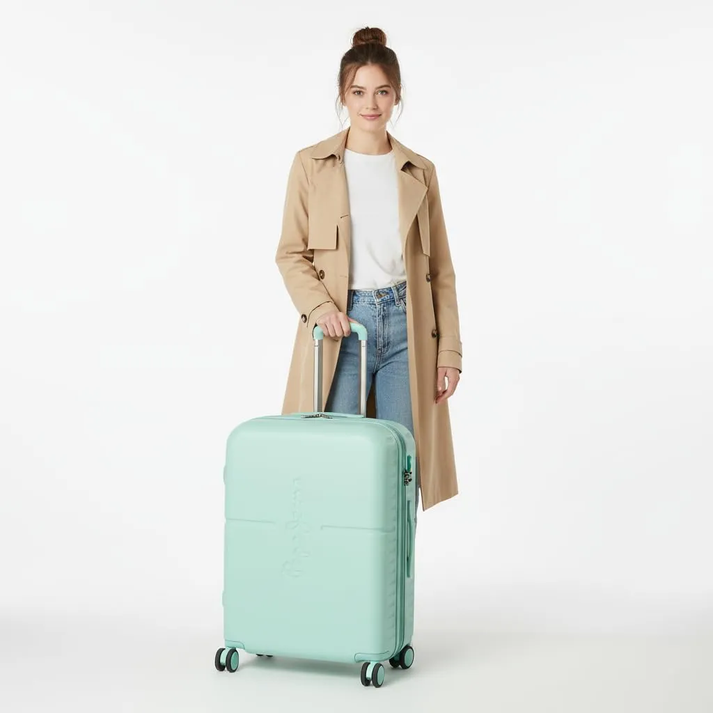 Pepe Jeans Luce Luminosa valigia mano turchese 55cm