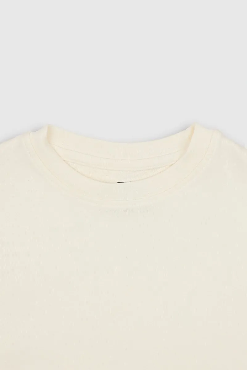 Teddy Smith T-Ribou MC JR t-shirt bianca bambina cotone