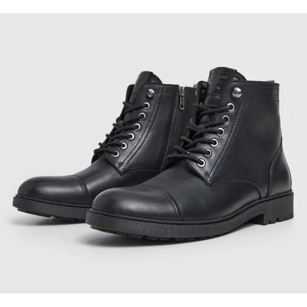 Pepe Jeans Fred Land Stivaletti Uomo Pelle Nera Cerniera