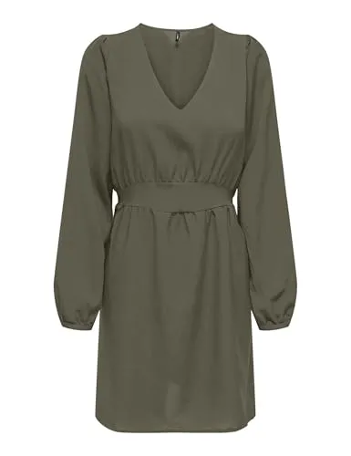 ONLY Onlnova Life Elite Siri vestito donna maniche lunghe blu XS