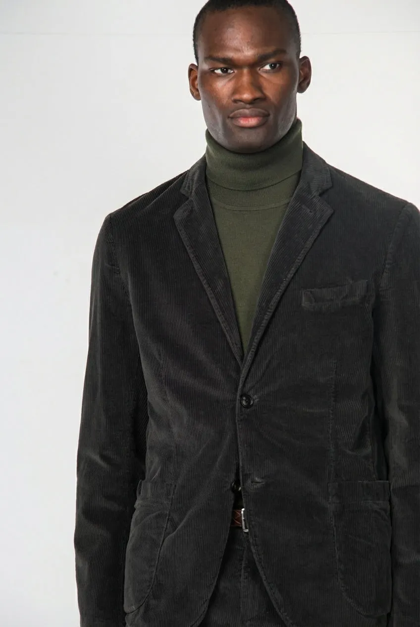 Mason's Tiziano blazer uomo marrone velluto regular