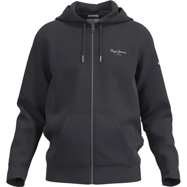 Pepe Jeans Edward felpa tuta uomo grigia zip cappuccio