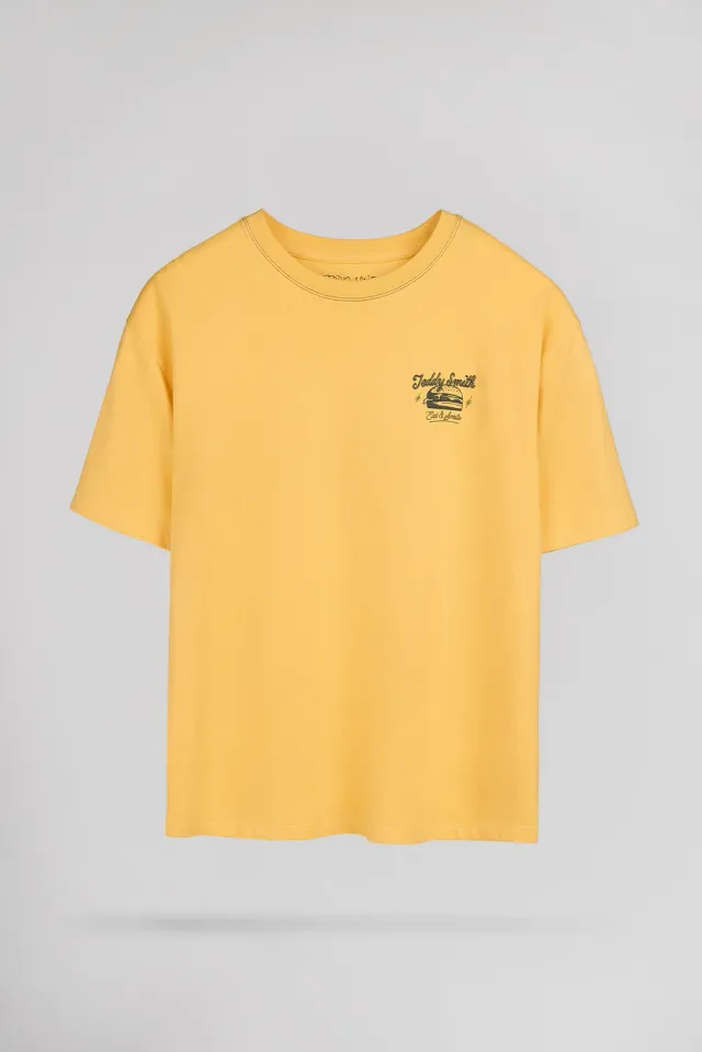 Teddy Smith T-Dinner t-shirt ragazzo gialla cotone