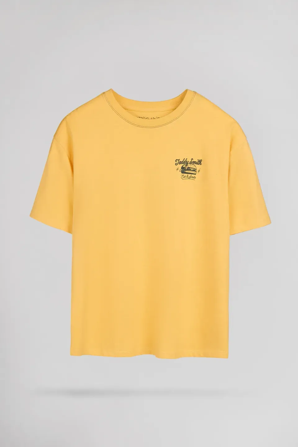 Teddy Smith T-Dinner t-shirt ragazzo gialla cotone