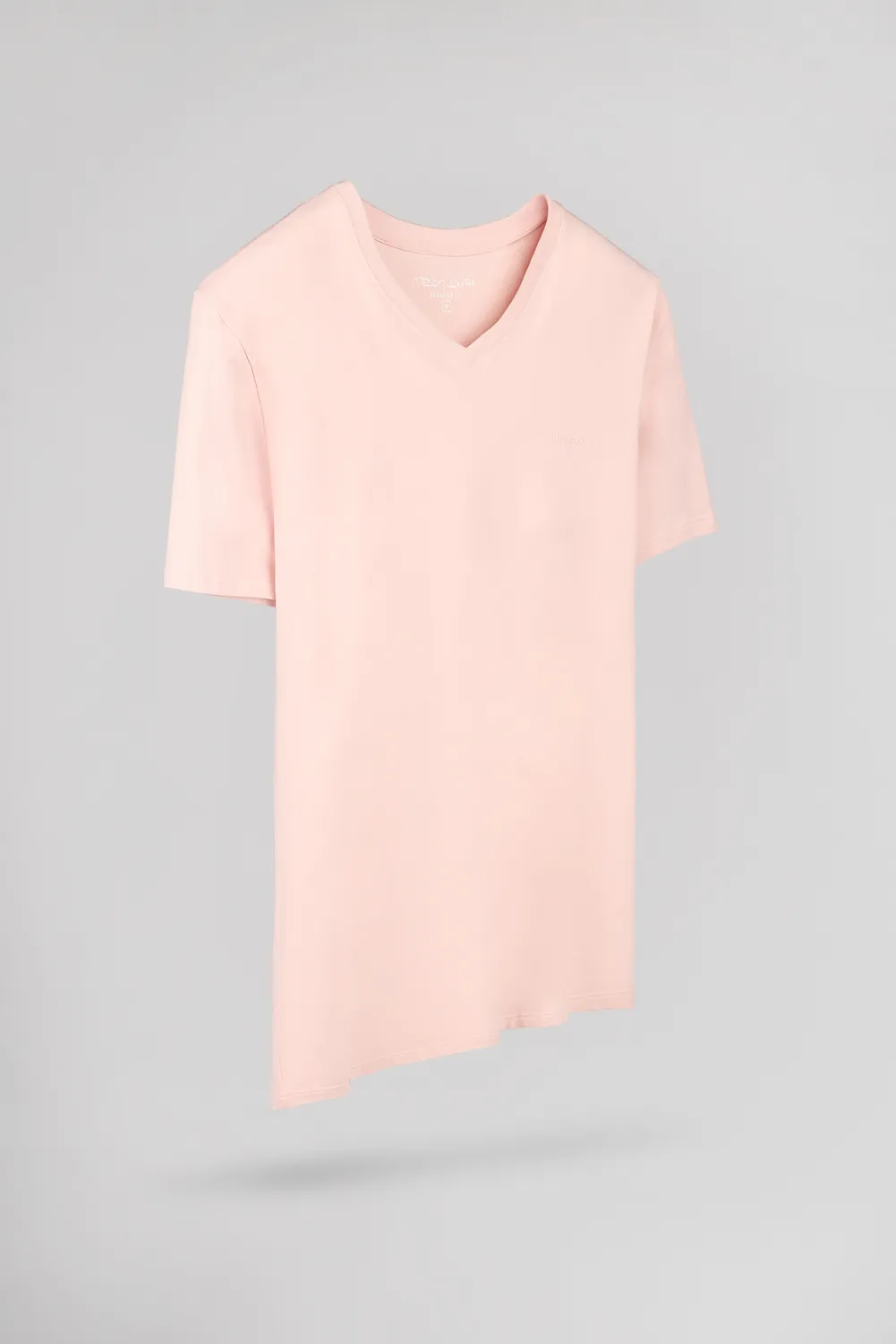 Teddy Smith Tawax 2 MC t-shirt scollo V rosa uomo