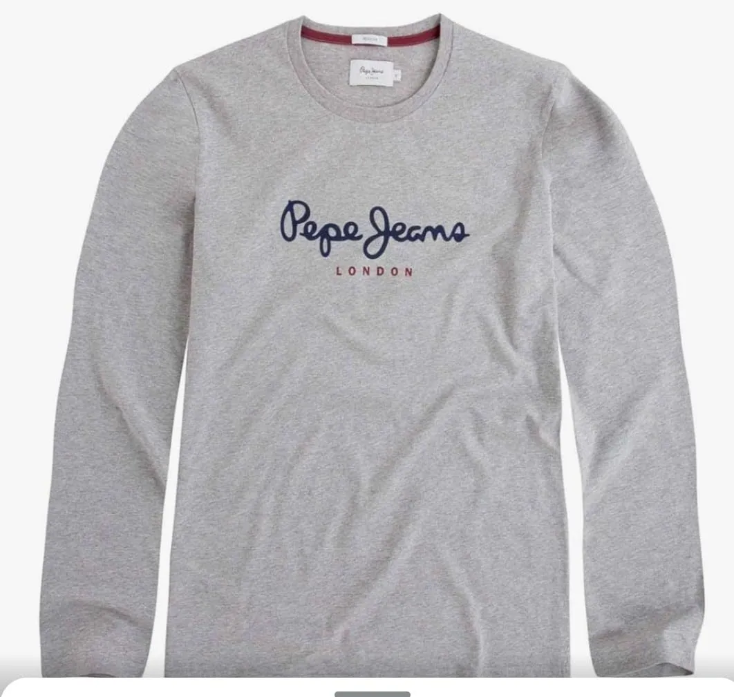 Pepe Jeans Eggo maglietta maniche lunghe uomo blu navy slim fit