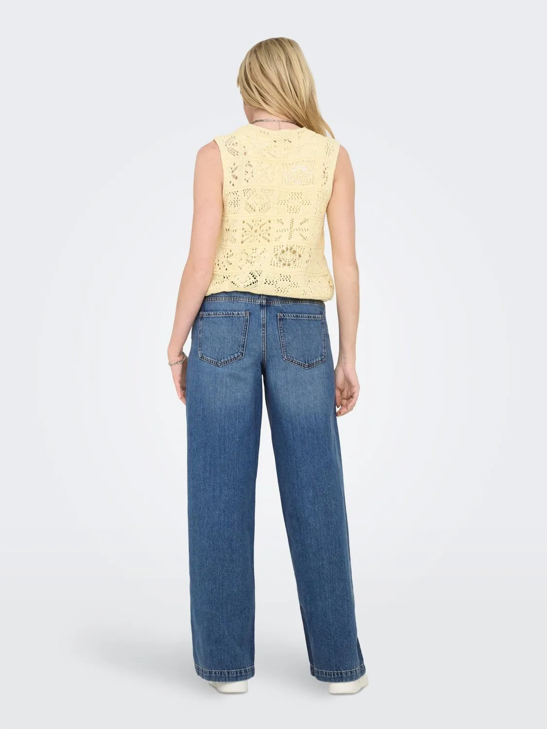 ONLY Onlcomet MW Wide DNM Pim620 Jeans Donna S x 32L gamba larga