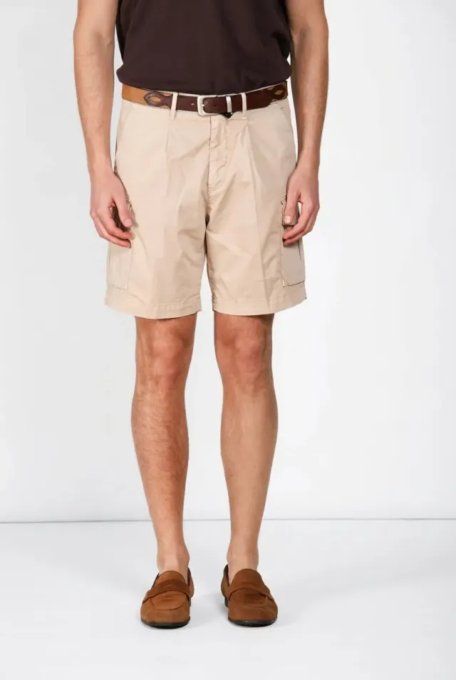Mason's Dallas Cargo bermuda uomo beige medio gabardina