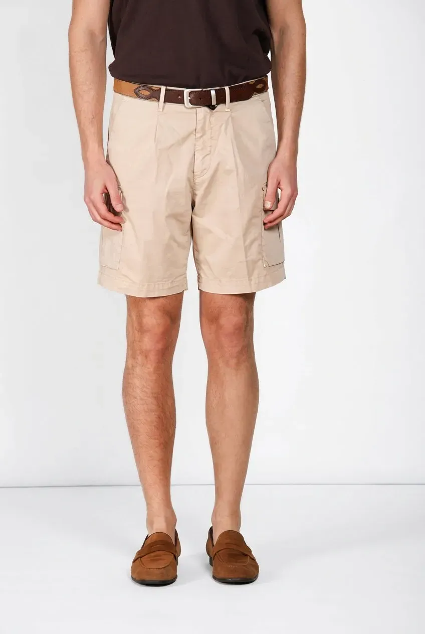 Mason's Dallas Cargo bermuda uomo beige medio gabardina
