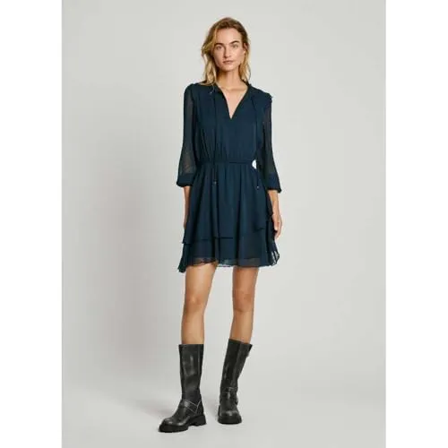 Pepe Jeans Otto Vestito Donna M Mini con Volant