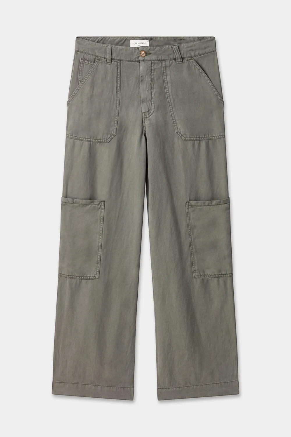 acquaverde Sander Military Kaki pantalone cargo ampio