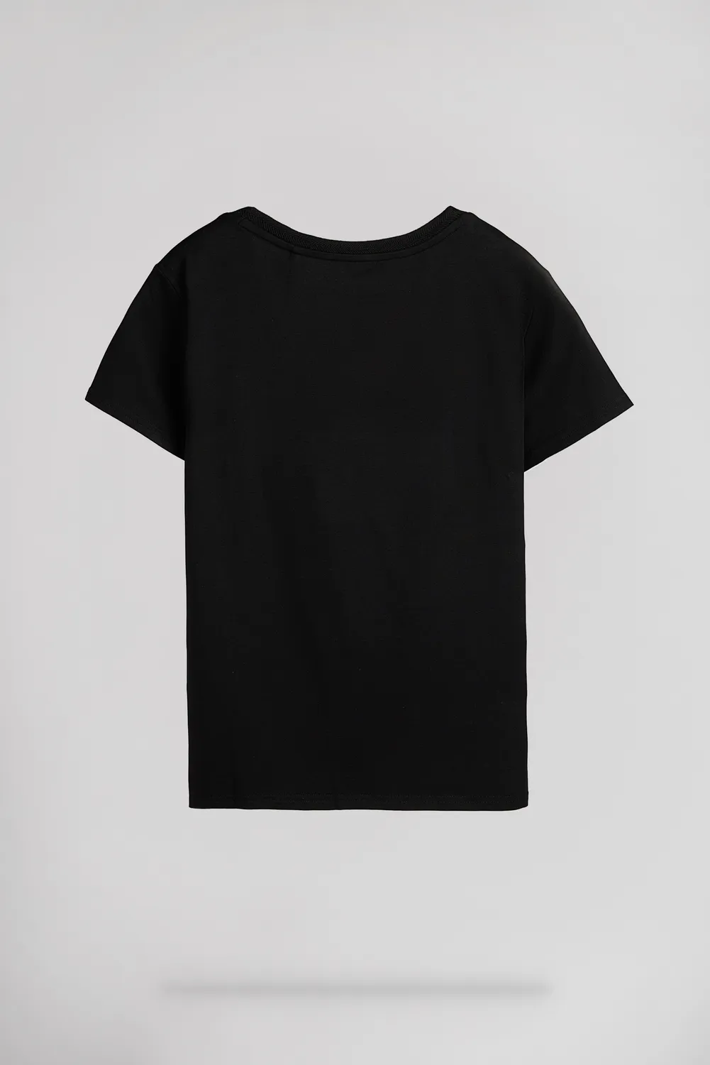 Teddy Smith T-Mia MC t-shirt donna nero scollo V modal