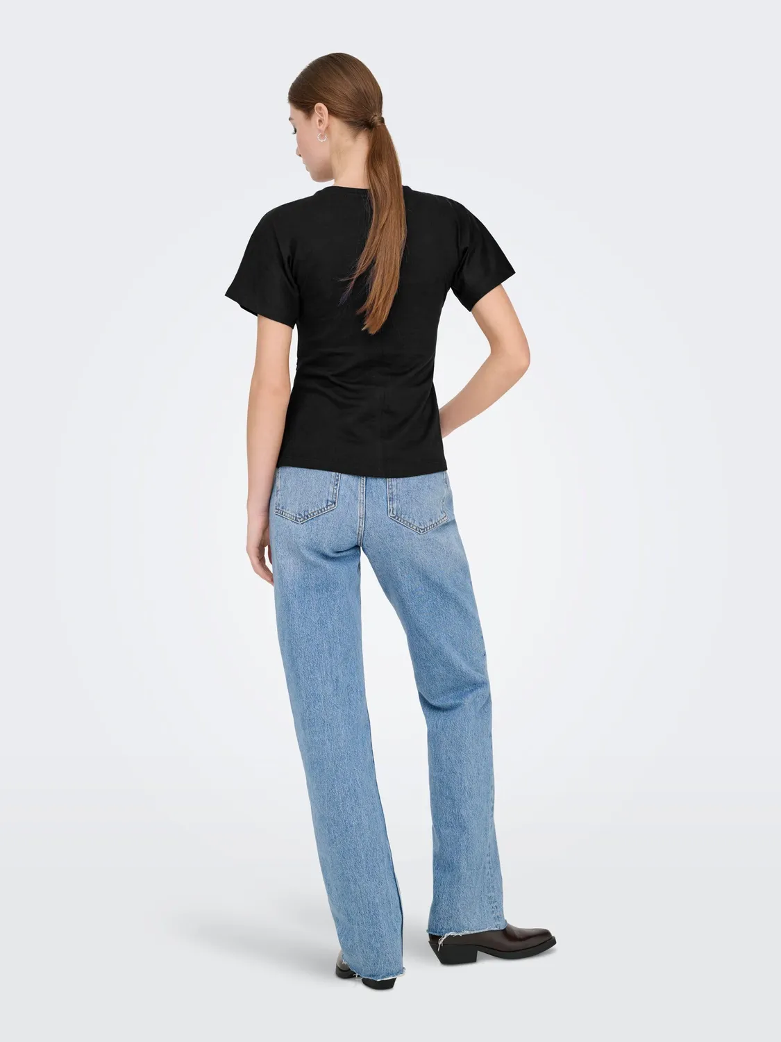 ONLY Onlmarie Life top jersey arricciato manica corta