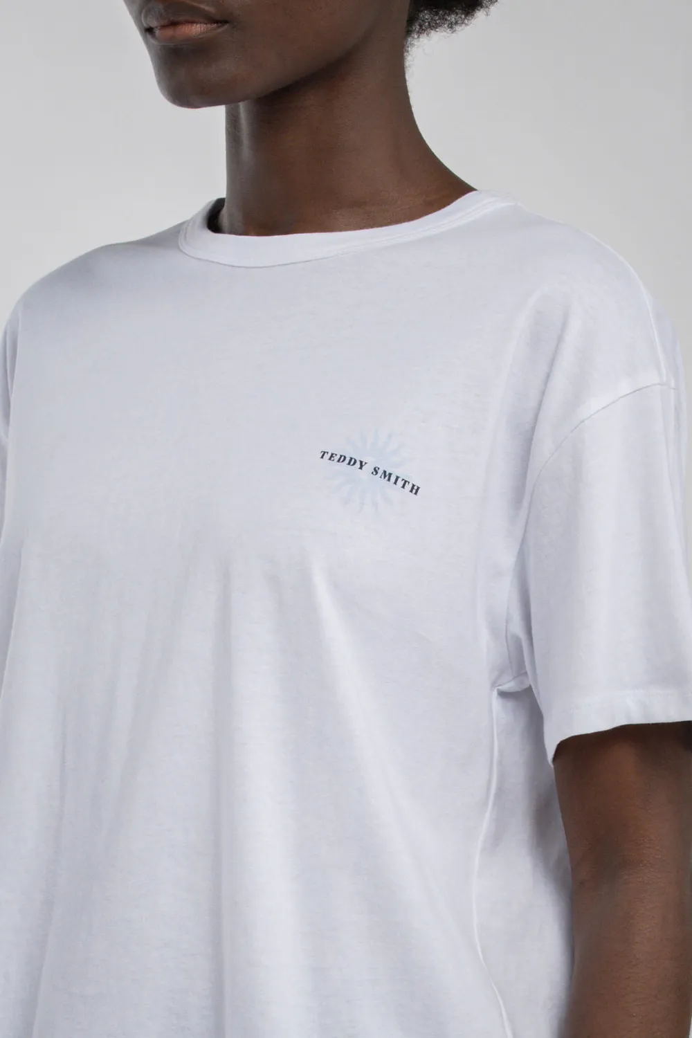 Teddy Smith Leyane MC t-shirt oversize bianca donna