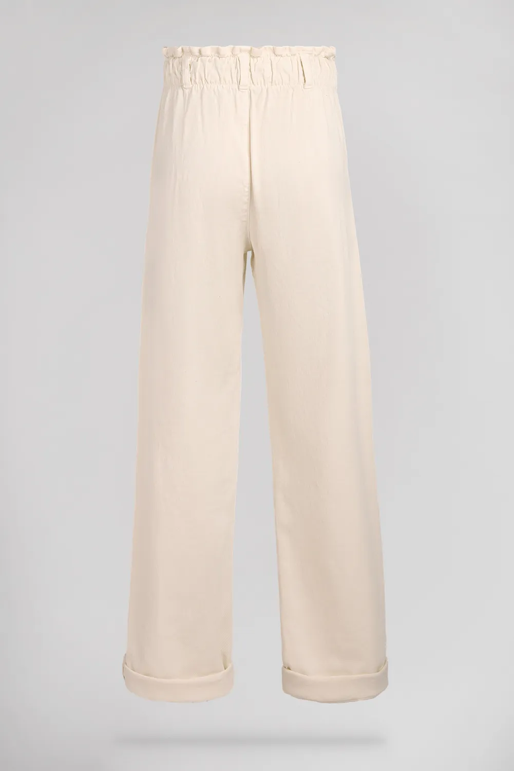 Teddy Smith P-Paperbag pantaloni donna bianco relaxed
