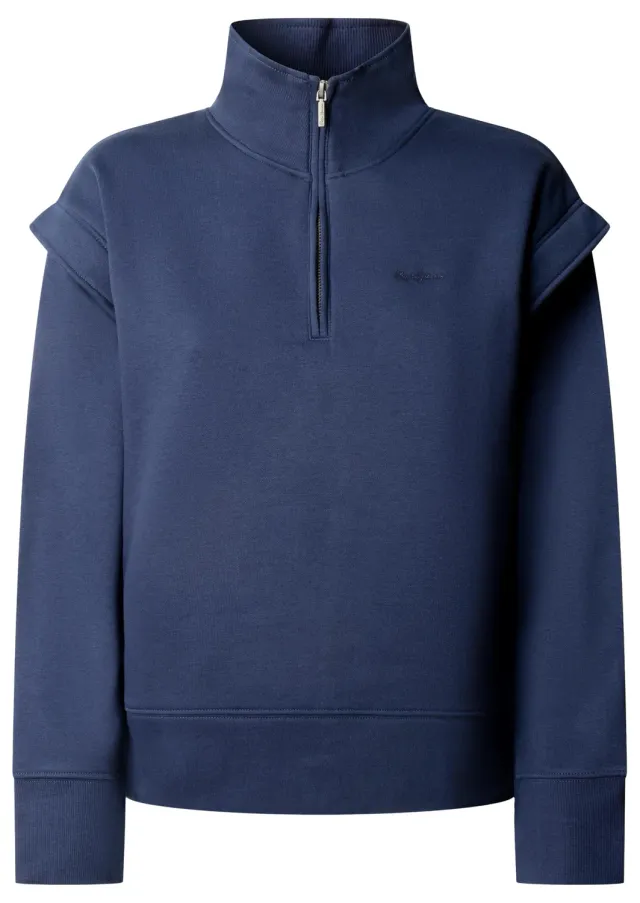 Pepe Jeans Signature Polo Sweat felpa donna L navy