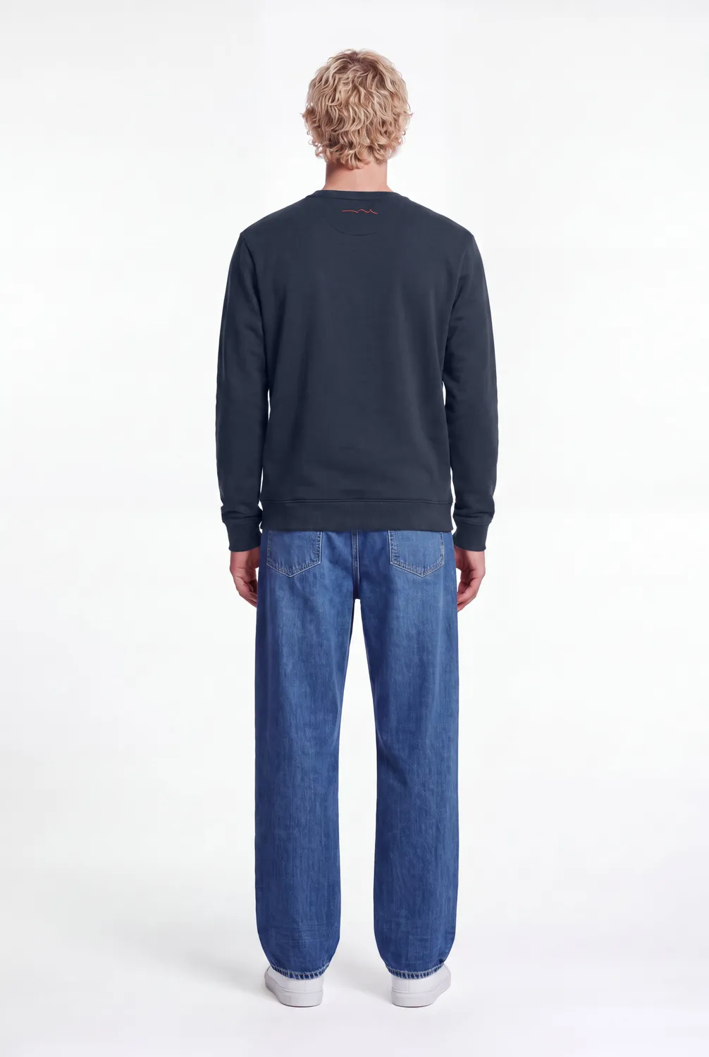 Teddy Smith S-Jim felpa girocollo blu total navy