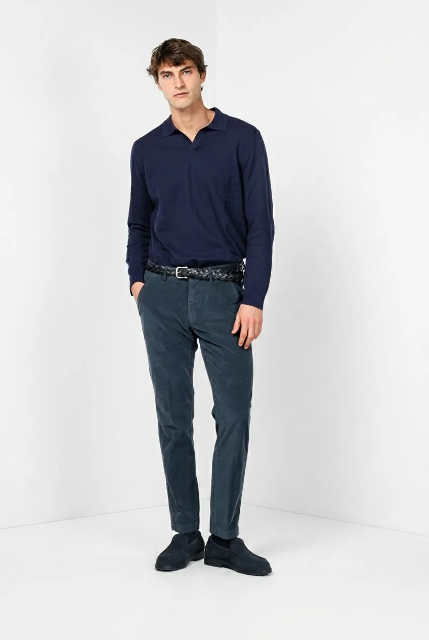 Mason's Torino chino uomo grigio scuro slim velluto