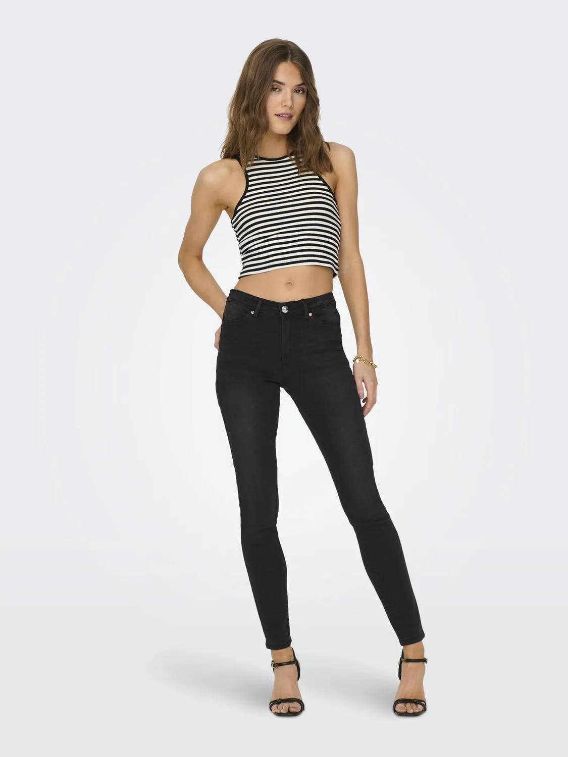 Only Onlwauw Mid SK jeans donna S/30L skinny