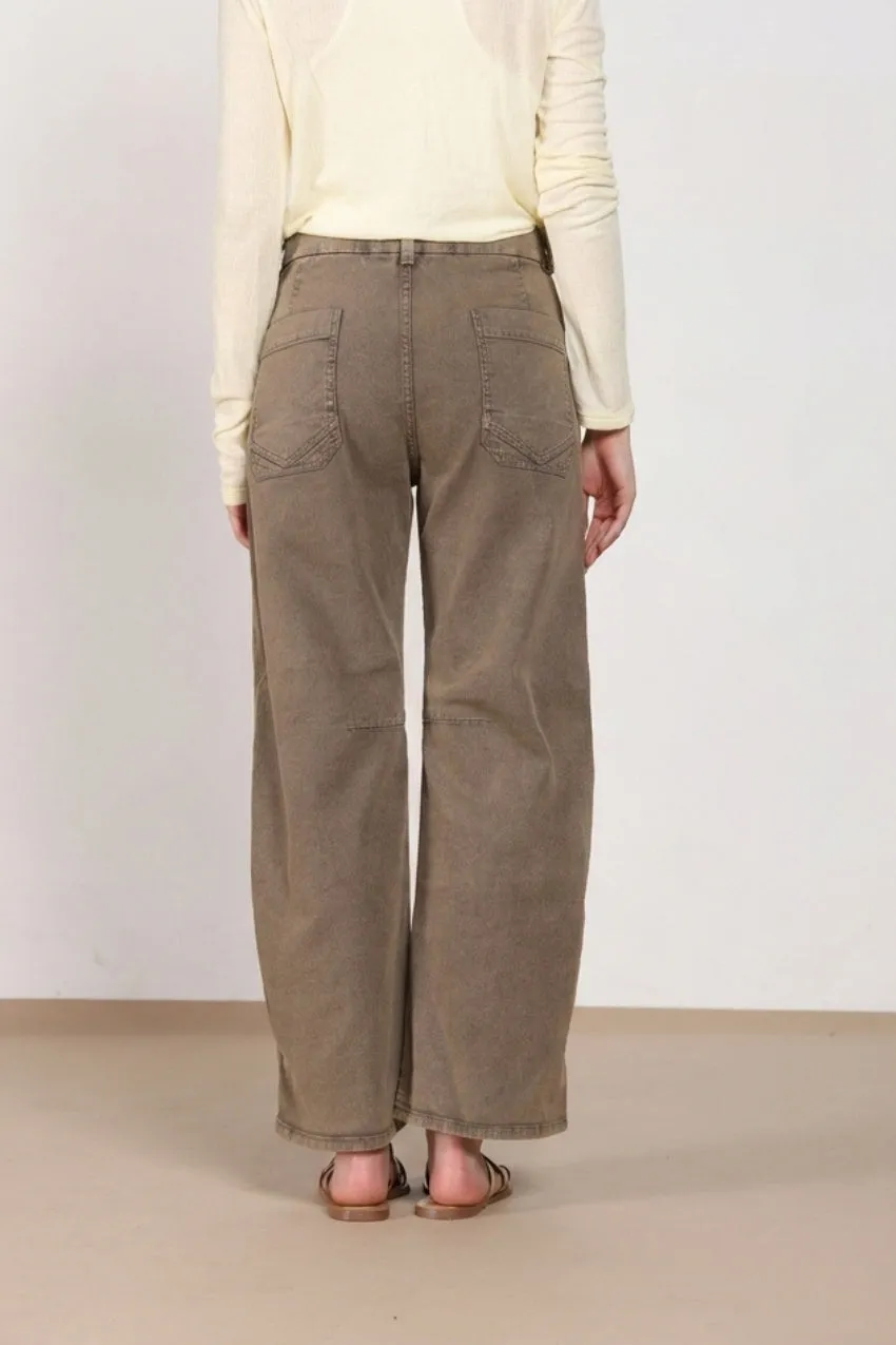 Mason's Valerie pantalone denim balloon donna beige