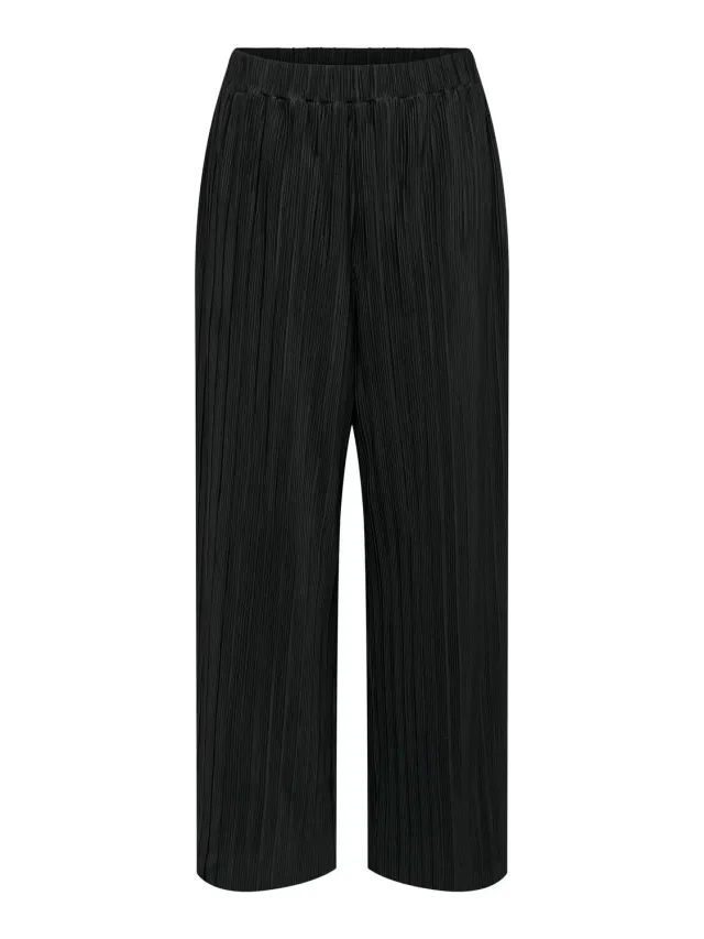 Only Onlravenna Pantaloni Plisse Donna L Nero Elastici