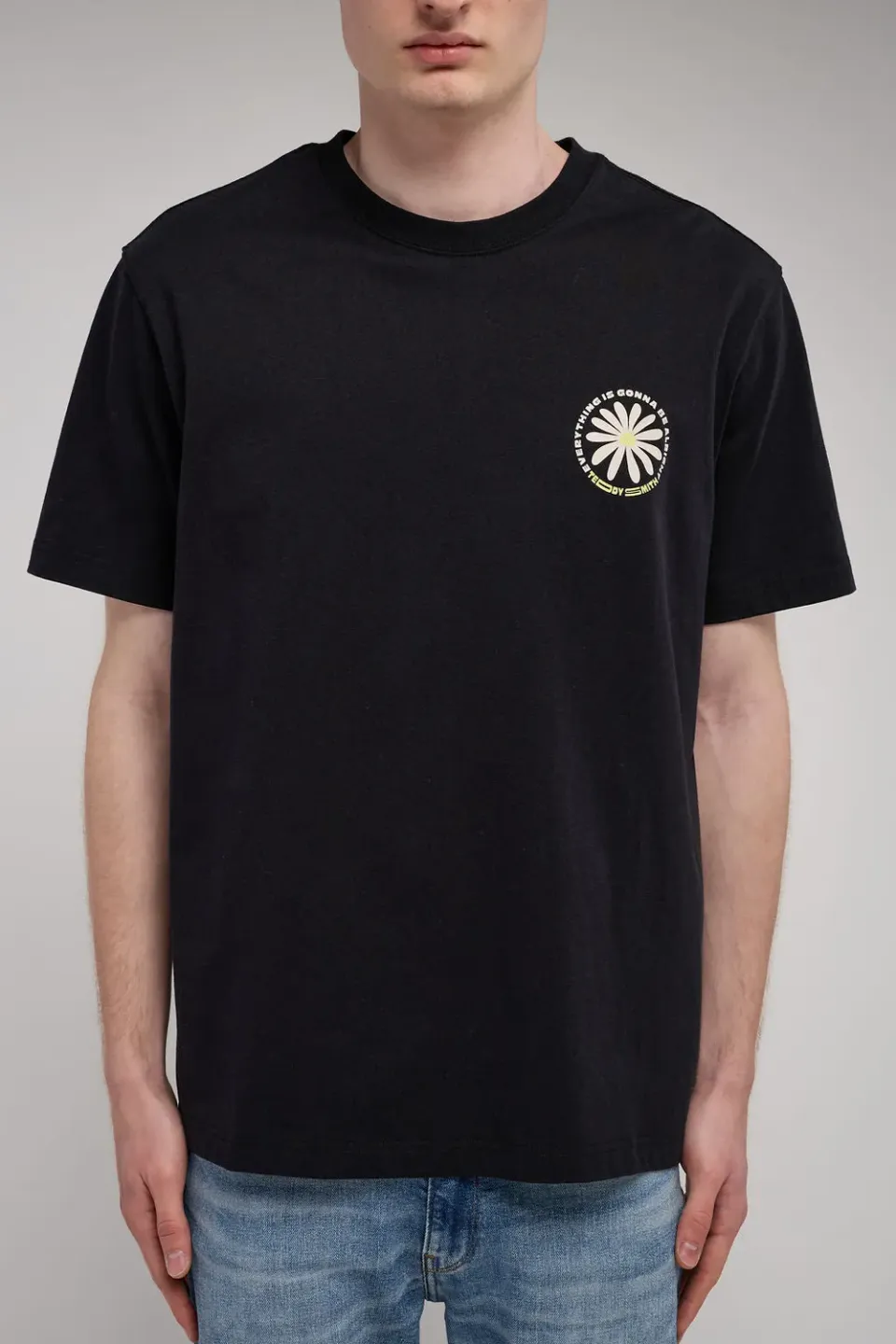 Teddy Smith Matteo MC t-shirt ampia nera stampa
