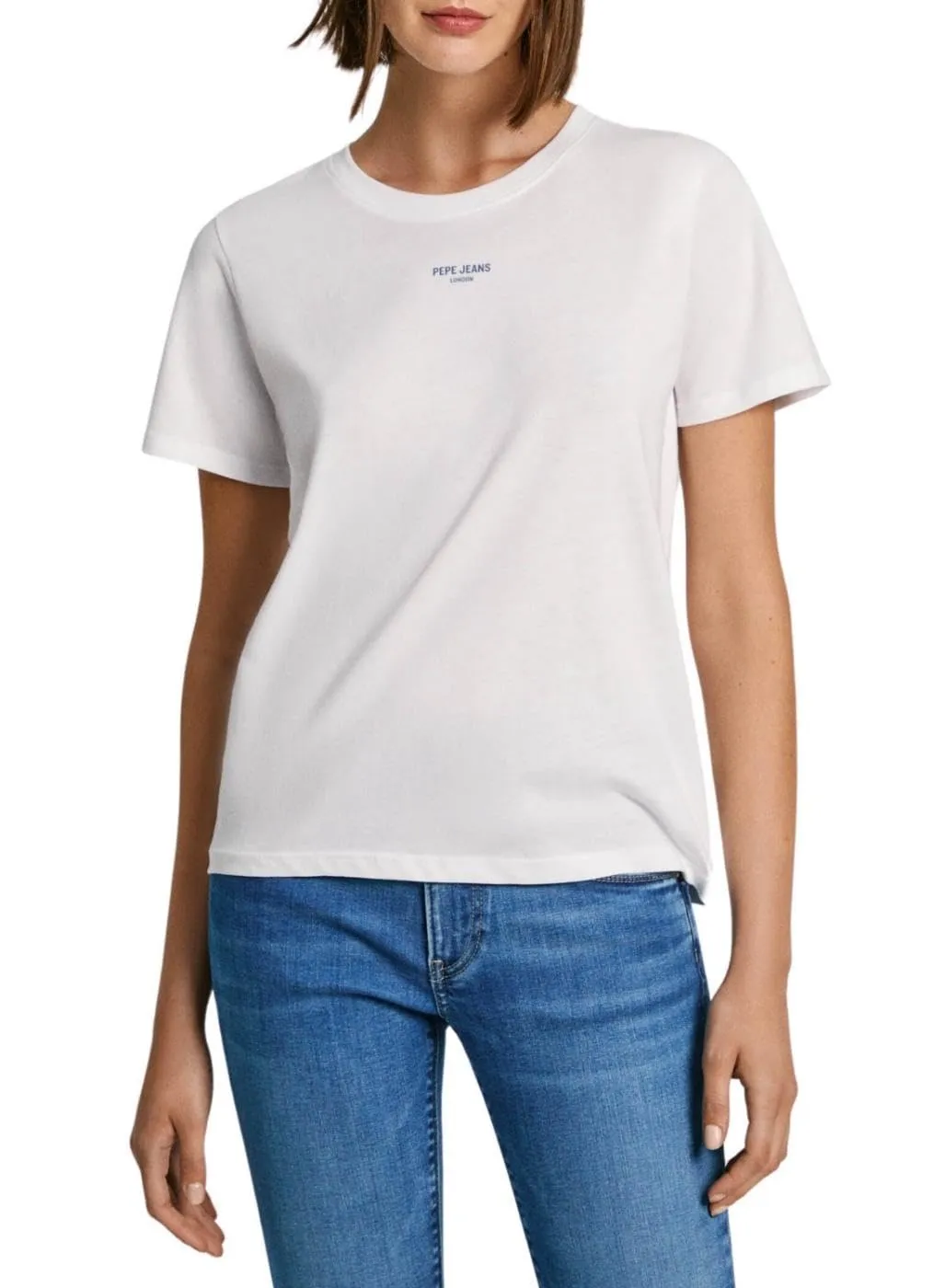 Pepe Jeans Emily T-Shirt Donna Slim Logo Cotone