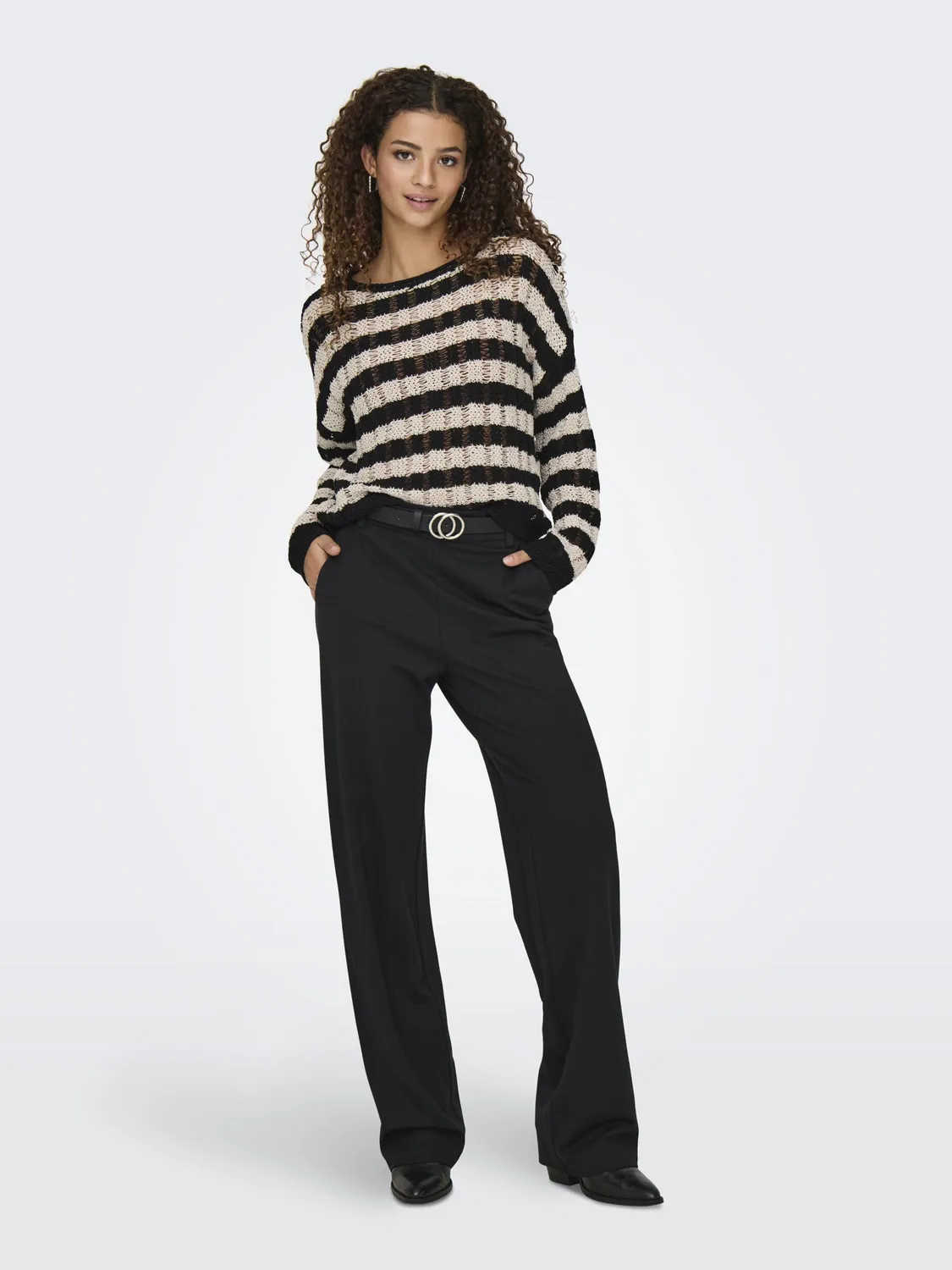 ONLY ONLPOPTRASH Life Pantaloni Neri straight L 32