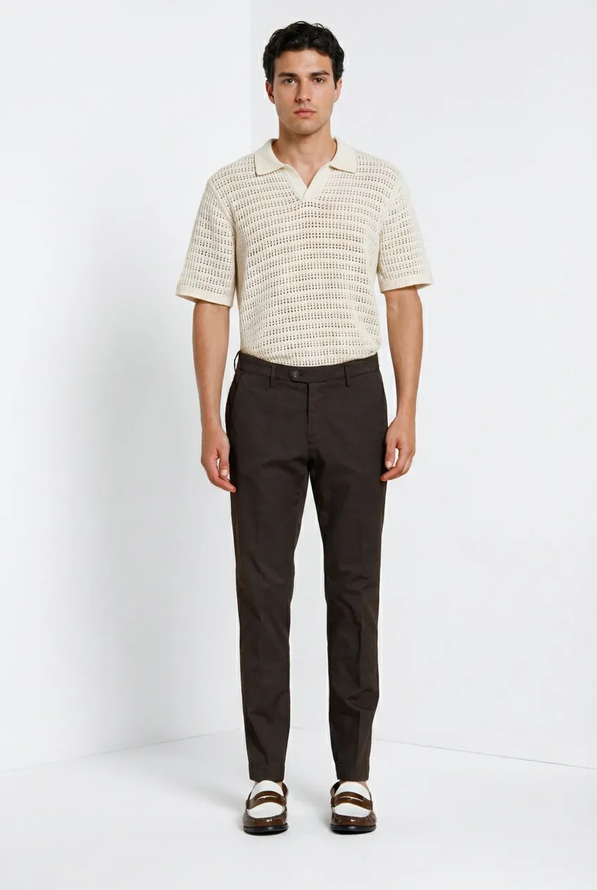 Mason's Torino City Icon Flex chino marrone slim fit