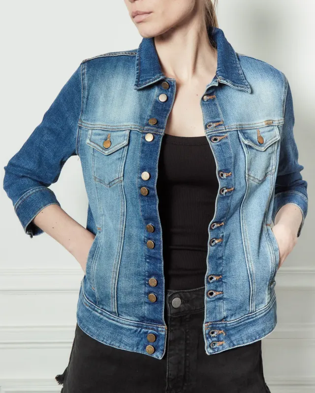 Acquaverde Carmen Worn giacca jeans western