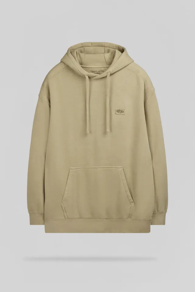 Teddy Smith S-Nateo Hoody felpa uomo wolf beige loose fit
