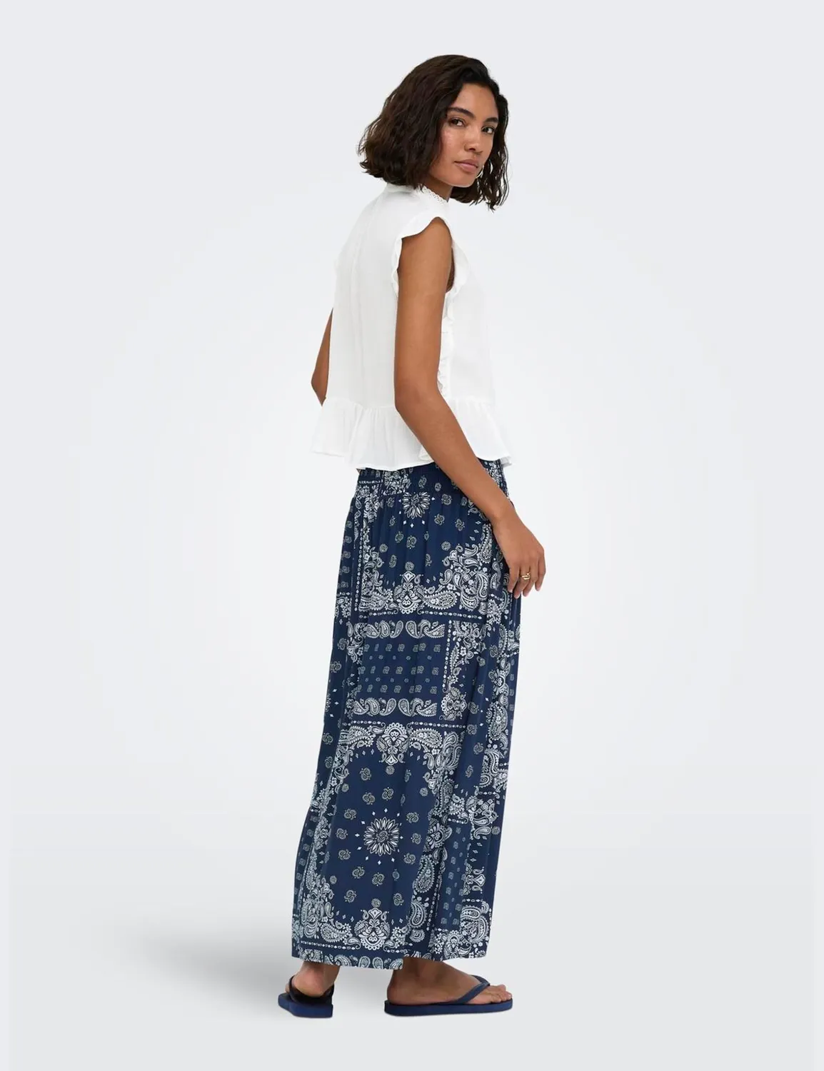 ONLY Onlhenny top bianco taglia L