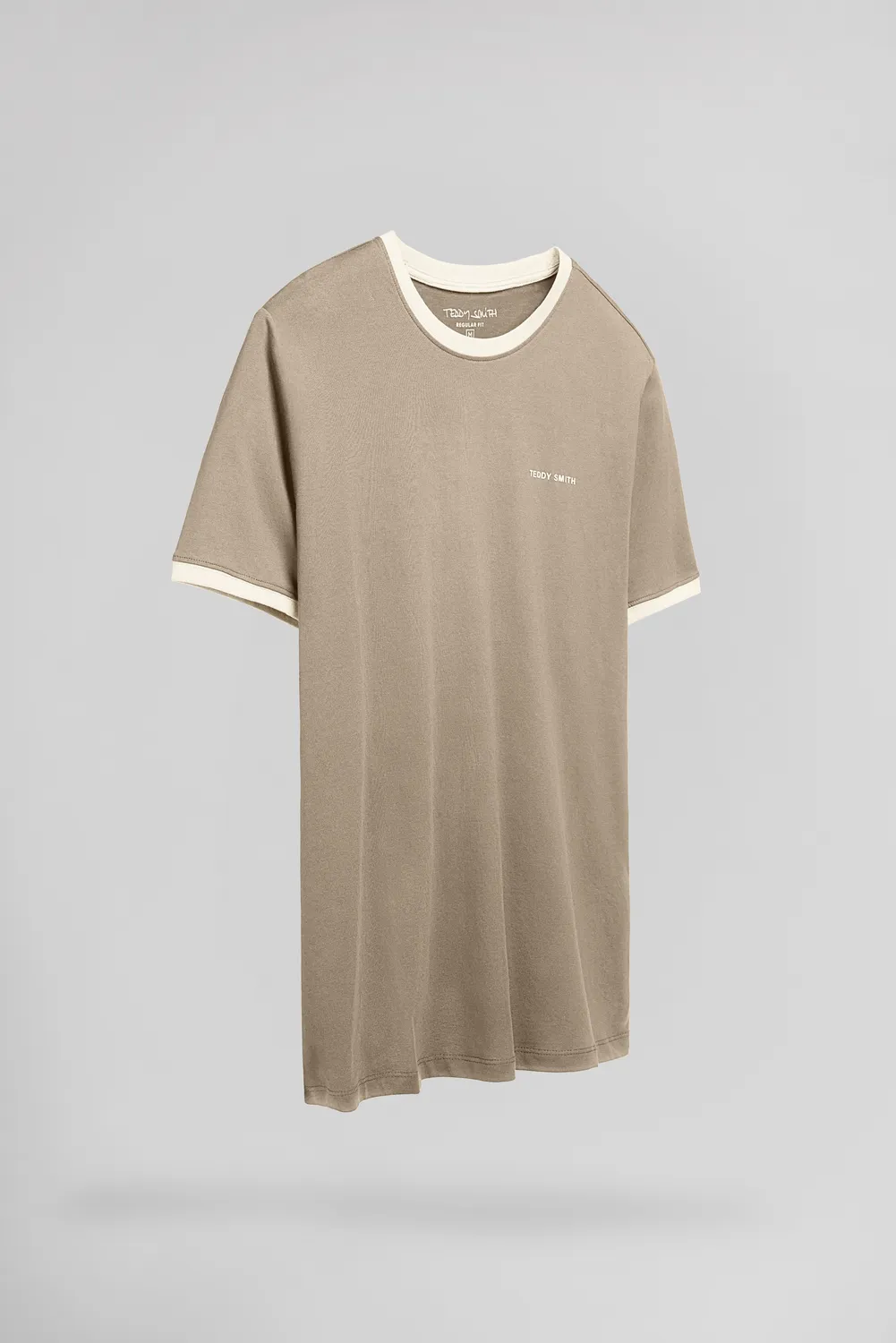 Teddy Smith The-Tee 2 R MC T-Shirt Wolf Beige Uomo