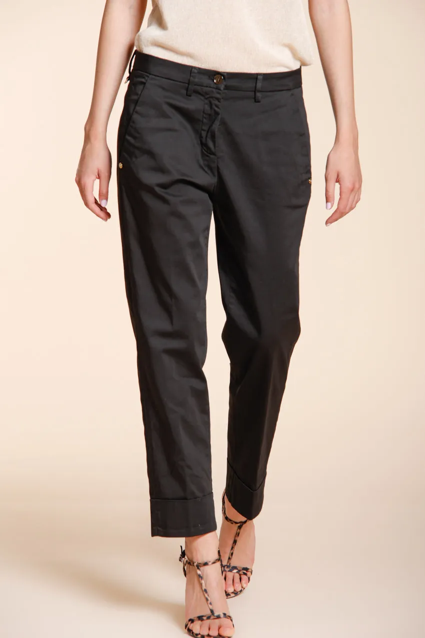 Mason's New York Carrot chino donna nero raso stretch