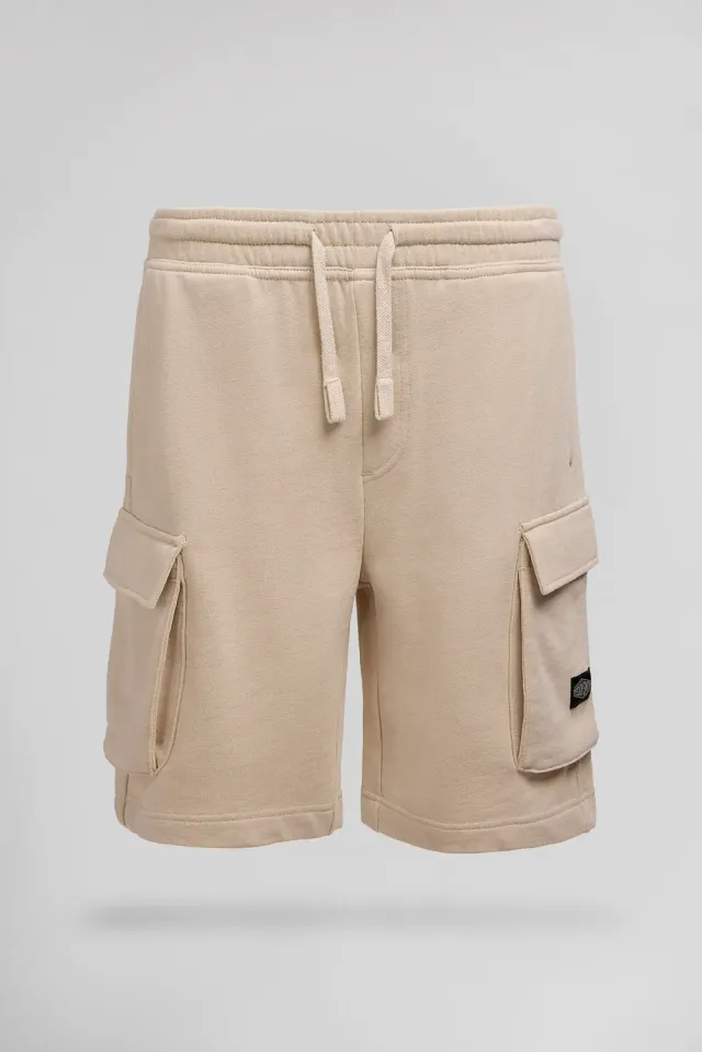 Teddy Smith S-Orty JR shorts ragazzo cargo beige french terry