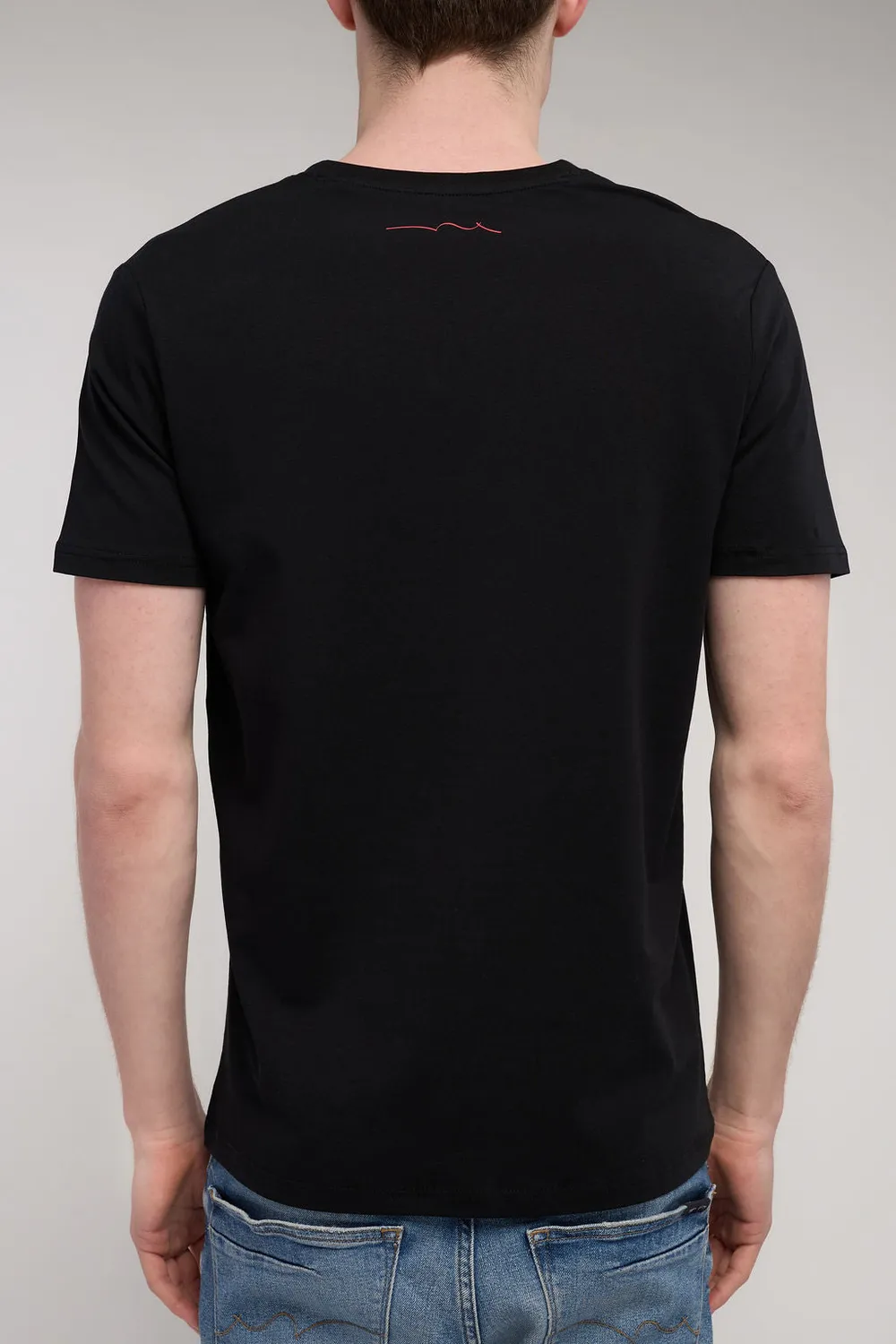 Teddy Smith Tawax 2 T-shirt Uomo Nero Scollo a V Cotone