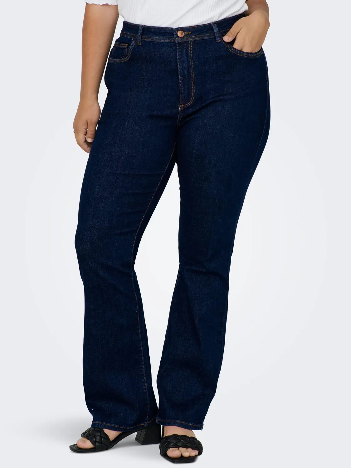 ONLY Carsally HW Flared Bj370 jeans donna 50W/32L vita alta