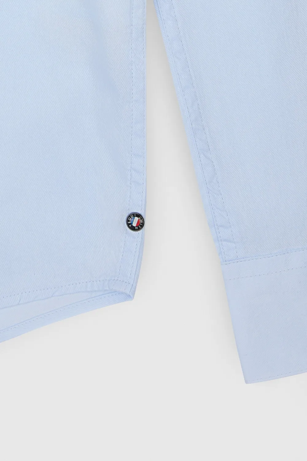 Teddy Smith C-VOLT 2 ML camicia azzurra uomo cotone